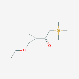 molecular formula C10H20O2Si B011370 1-(2-Ethoxycyclopropyl)-2-trimethylsilylethanone CAS No. 108163-20-8
