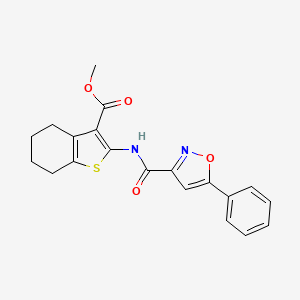 molecular formula C20H18N2O4S B11370075 Methyl 2-{[(5-phenyl-1,2-oxazol-3-yl)carbonyl]amino}-4,5,6,7-tetrahydro-1-benzothiophene-3-carboxylate 