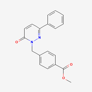 molecular formula C19H16N2O3 B11370370 methyl 4-[(6-oxo-3-phenylpyridazin-1(6H)-yl)methyl]benzoate CAS No. 891386-72-4