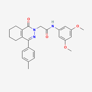 molecular formula C25H27N3O4 B11370613 N-(3,5-dimethoxyphenyl)-2-[4-(4-methylphenyl)-1-oxo-5,6,7,8-tetrahydrophthalazin-2(1H)-yl]acetamide 