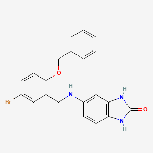molecular formula C21H18BrN3O2 B11370619 5-{[2-(benzyloxy)-5-bromobenzyl]amino}-1,3-dihydro-2H-benzimidazol-2-one 