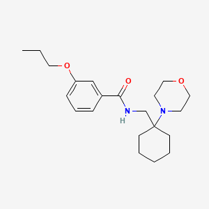 molecular formula C21H32N2O3 B11370749 N-{[1-(morpholin-4-yl)cyclohexyl]methyl}-3-propoxybenzamide 