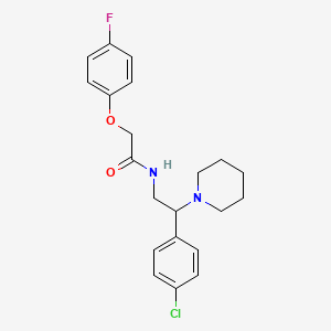 molecular formula C21H24ClFN2O2 B11370754 N-[2-(4-chlorophenyl)-2-(piperidin-1-yl)ethyl]-2-(4-fluorophenoxy)acetamide 