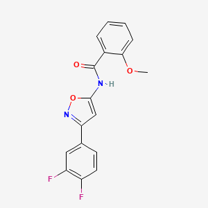 molecular formula C17H12F2N2O3 B11370898 N-[3-(3,4-difluorophenyl)-1,2-oxazol-5-yl]-2-methoxybenzamide 