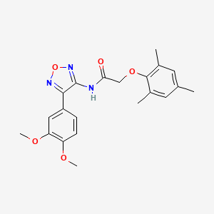 molecular formula C21H23N3O5 B11370985 N-[4-(3,4-dimethoxyphenyl)-1,2,5-oxadiazol-3-yl]-2-(2,4,6-trimethylphenoxy)acetamide 