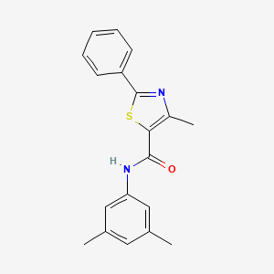 molecular formula C19H18N2OS B11371030 N-(3,5-dimethylphenyl)-4-methyl-2-phenyl-1,3-thiazole-5-carboxamide 