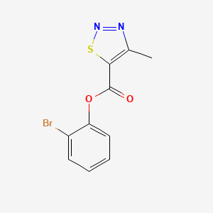molecular formula C10H7BrN2O2S B11371190 2-Bromophenyl 4-methyl-1,2,3-thiadiazole-5-carboxylate 