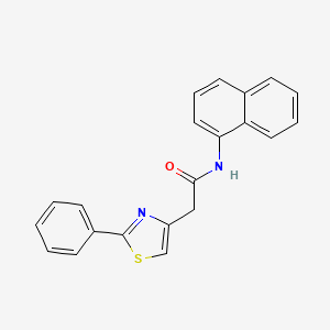 molecular formula C21H16N2OS B11371212 N-(naphthalen-1-yl)-2-(2-phenyl-1,3-thiazol-4-yl)acetamide 