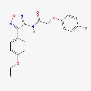 molecular formula C18H16FN3O4 B11371374 N-[4-(4-ethoxyphenyl)-1,2,5-oxadiazol-3-yl]-2-(4-fluorophenoxy)acetamide 