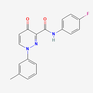 molecular formula C18H14FN3O2 B11371576 N-(4-fluorophenyl)-1-(3-methylphenyl)-4-oxo-1,4-dihydropyridazine-3-carboxamide 