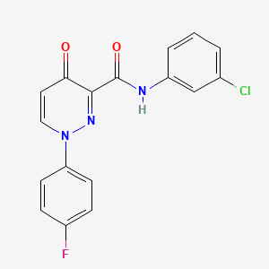 molecular formula C17H11ClFN3O2 B11371861 N-(3-chlorophenyl)-1-(4-fluorophenyl)-4-oxo-1,4-dihydropyridazine-3-carboxamide 