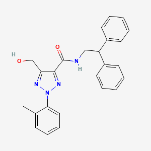 molecular formula C25H24N4O2 B11371874 N-(2,2-diphenylethyl)-5-(hydroxymethyl)-2-(2-methylphenyl)-2H-1,2,3-triazole-4-carboxamide 