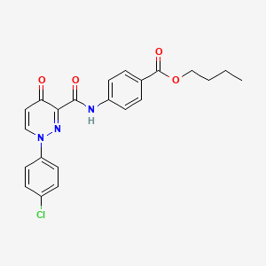 molecular formula C22H20ClN3O4 B11372202 Butyl 4-({[1-(4-chlorophenyl)-4-oxo-1,4-dihydropyridazin-3-yl]carbonyl}amino)benzoate 