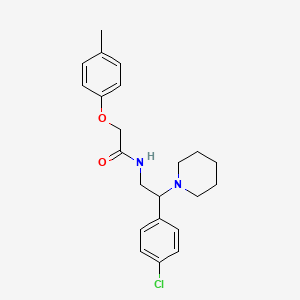 molecular formula C22H27ClN2O2 B11372301 N-[2-(4-chlorophenyl)-2-(piperidin-1-yl)ethyl]-2-(4-methylphenoxy)acetamide 