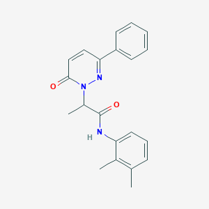 molecular formula C21H21N3O2 B11372648 N-(2,3-dimethylphenyl)-2-(6-oxo-3-phenylpyridazin-1(6H)-yl)propanamide 