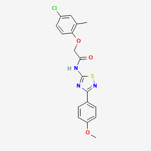 molecular formula C18H16ClN3O3S B11372706 2-(4-chloro-2-methylphenoxy)-N-[3-(4-methoxyphenyl)-1,2,4-thiadiazol-5-yl]acetamide 