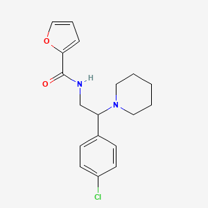 molecular formula C18H21ClN2O2 B11372783 N-[2-(4-chlorophenyl)-2-(piperidin-1-yl)ethyl]furan-2-carboxamide 