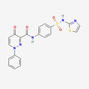 molecular formula C20H15N5O4S2 B11372824 4-oxo-1-phenyl-N-[4-(1,3-thiazol-2-ylsulfamoyl)phenyl]-1,4-dihydropyridazine-3-carboxamide 