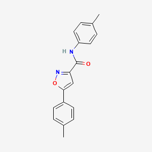 molecular formula C18H16N2O2 B11372874 N,5-bis(4-methylphenyl)-1,2-oxazole-3-carboxamide 