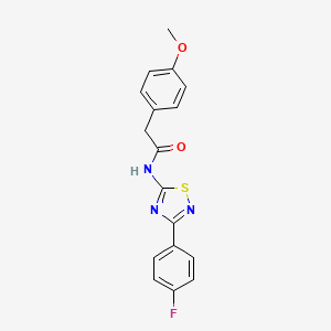 molecular formula C17H14FN3O2S B11373141 N-[3-(4-fluorophenyl)-1,2,4-thiadiazol-5-yl]-2-(4-methoxyphenyl)acetamide 