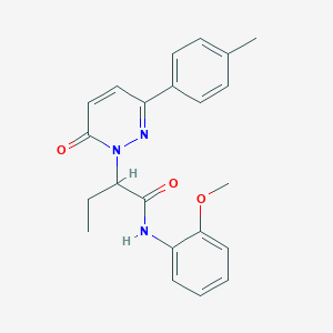 molecular formula C22H23N3O3 B11373293 N-(2-methoxyphenyl)-2-[3-(4-methylphenyl)-6-oxopyridazin-1(6H)-yl]butanamide 