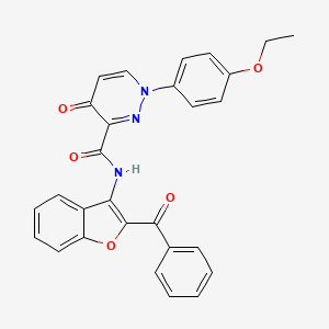 molecular formula C28H21N3O5 B11373445 N-(2-benzoyl-1-benzofuran-3-yl)-1-(4-ethoxyphenyl)-4-oxo-1,4-dihydropyridazine-3-carboxamide 