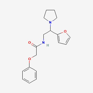 molecular formula C18H22N2O3 B11373605 N-[2-(furan-2-yl)-2-(pyrrolidin-1-yl)ethyl]-2-phenoxyacetamide 