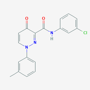 molecular formula C18H14ClN3O2 B11373677 N-(3-chlorophenyl)-1-(3-methylphenyl)-4-oxo-1,4-dihydropyridazine-3-carboxamide 