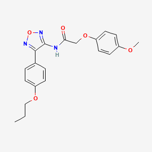 molecular formula C20H21N3O5 B11373895 2-(4-methoxyphenoxy)-N-[4-(4-propoxyphenyl)-1,2,5-oxadiazol-3-yl]acetamide 