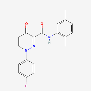 molecular formula C19H16FN3O2 B11373968 N-(2,5-dimethylphenyl)-1-(4-fluorophenyl)-4-oxo-1,4-dihydropyridazine-3-carboxamide 