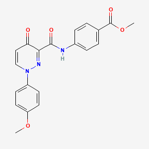 molecular formula C20H17N3O5 B11373980 Methyl 4-({[1-(4-methoxyphenyl)-4-oxo-1,4-dihydropyridazin-3-yl]carbonyl}amino)benzoate 