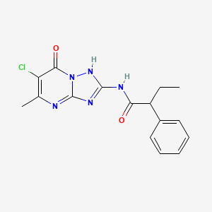 molecular formula C16H16ClN5O2 B11374260 N-(6-chloro-7-hydroxy-5-methyl[1,2,4]triazolo[1,5-a]pyrimidin-2-yl)-2-phenylbutanamide 