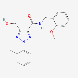 molecular formula C19H20N4O3 B11374415 5-(hydroxymethyl)-N-(2-methoxybenzyl)-2-(2-methylphenyl)-2H-1,2,3-triazole-4-carboxamide 