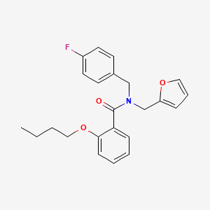 molecular formula C23H24FNO3 B11374592 2-butoxy-N-(4-fluorobenzyl)-N-(furan-2-ylmethyl)benzamide 