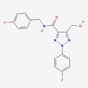 molecular formula C17H14F2N4O2 B11374641 N-(4-fluorobenzyl)-2-(4-fluorophenyl)-5-(hydroxymethyl)-2H-1,2,3-triazole-4-carboxamide 