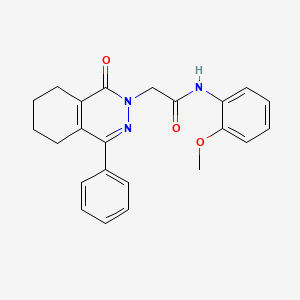 molecular formula C23H23N3O3 B11374686 N-(2-methoxyphenyl)-2-(1-oxo-4-phenyl-5,6,7,8-tetrahydrophthalazin-2(1H)-yl)acetamide 