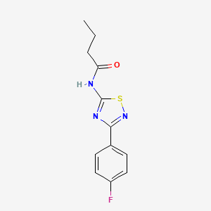 molecular formula C12H12FN3OS B11374779 N-[3-(4-fluorophenyl)-1,2,4-thiadiazol-5-yl]butanamide 