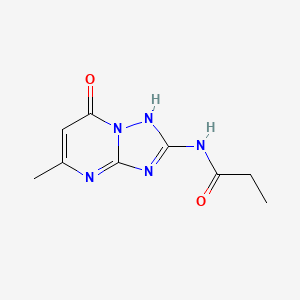 molecular formula C9H11N5O2 B11374940 N-(7-hydroxy-5-methyl[1,2,4]triazolo[1,5-a]pyrimidin-2-yl)propanamide 