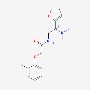 molecular formula C17H22N2O3 B11374941 N-[2-(dimethylamino)-2-(furan-2-yl)ethyl]-2-(2-methylphenoxy)acetamide 