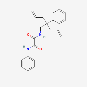 molecular formula C23H26N2O2 B11374998 N'-(4-Methylphenyl)-N-[2-phenyl-2-(prop-2-EN-1-YL)pent-4-EN-1-YL]ethanediamide 