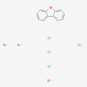 molecular formula C12H8Br3Cl4O-7 B011375 Dibenzofuran, tribromotetrachloro- CAS No. 107207-42-1