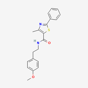 molecular formula C20H20N2O2S B11375019 N-[2-(4-methoxyphenyl)ethyl]-4-methyl-2-phenyl-1,3-thiazole-5-carboxamide 