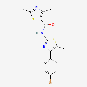 molecular formula C16H14BrN3OS2 B11375068 N-[4-(4-bromophenyl)-5-methyl-1,3-thiazol-2-yl]-2,4-dimethyl-1,3-thiazole-5-carboxamide 