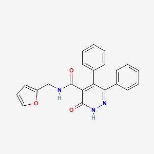 molecular formula C22H17N3O3 B11375084 N-(furan-2-ylmethyl)-3-oxo-5,6-diphenyl-2,3-dihydropyridazine-4-carboxamide 