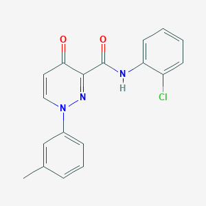 molecular formula C18H14ClN3O2 B11375138 N-(2-chlorophenyl)-1-(3-methylphenyl)-4-oxo-1,4-dihydropyridazine-3-carboxamide 