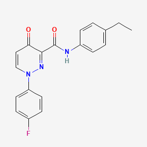 molecular formula C19H16FN3O2 B11375159 N-(4-ethylphenyl)-1-(4-fluorophenyl)-4-oxo-1,4-dihydropyridazine-3-carboxamide 