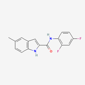 molecular formula C16H12F2N2O B11375166 N-(2,4-difluorophenyl)-5-methyl-1H-indole-2-carboxamide 
