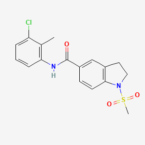 molecular formula C17H17ClN2O3S B11375189 N-(3-chloro-2-methylphenyl)-1-(methylsulfonyl)-2,3-dihydro-1H-indole-5-carboxamide 