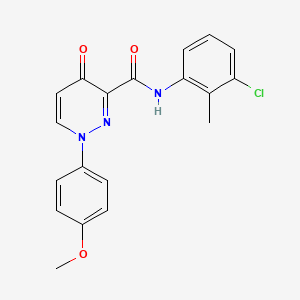 molecular formula C19H16ClN3O3 B11375487 N-(3-chloro-2-methylphenyl)-1-(4-methoxyphenyl)-4-oxo-1,4-dihydropyridazine-3-carboxamide 