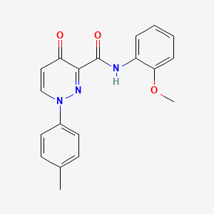 molecular formula C19H17N3O3 B11375502 N-(2-methoxyphenyl)-1-(4-methylphenyl)-4-oxo-1,4-dihydropyridazine-3-carboxamide 